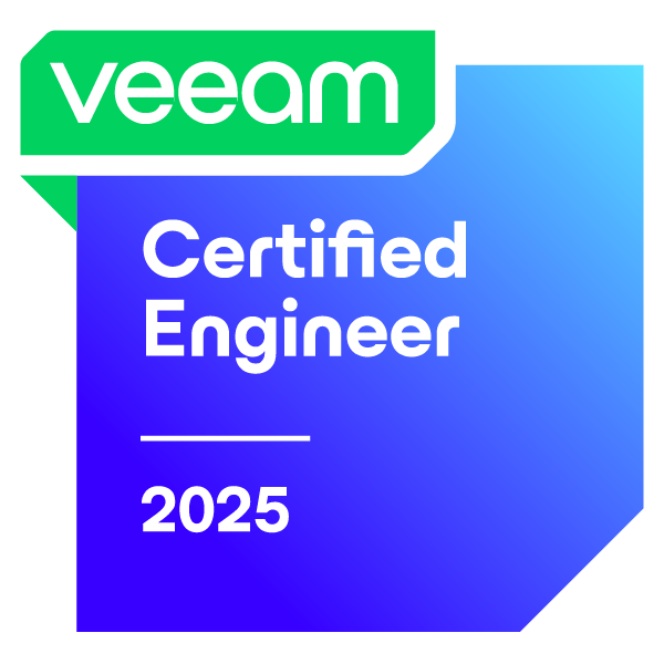 Veaam Certified Backup Engineer certificate